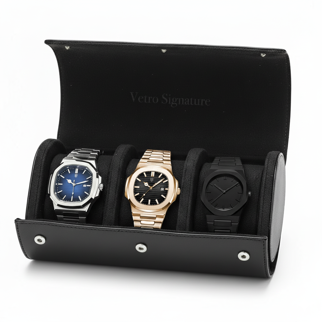 VETRO Collection – 3 Timepieces + Gift Case