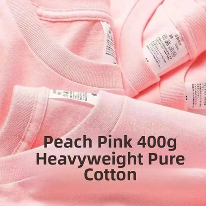 T-shirt à manches courtes en pur coton épais Tianqing couleur été coupe ample unisexe basique Sle confortable respirant décontracté...